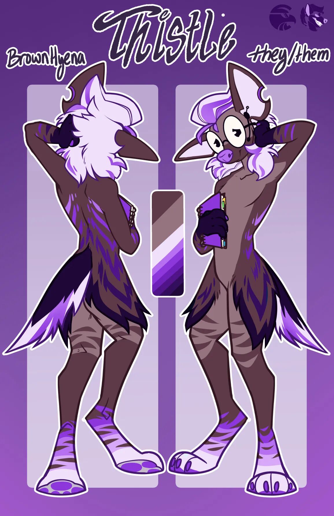 Thistle, CFC's non-binary hyena mascot leading the science team